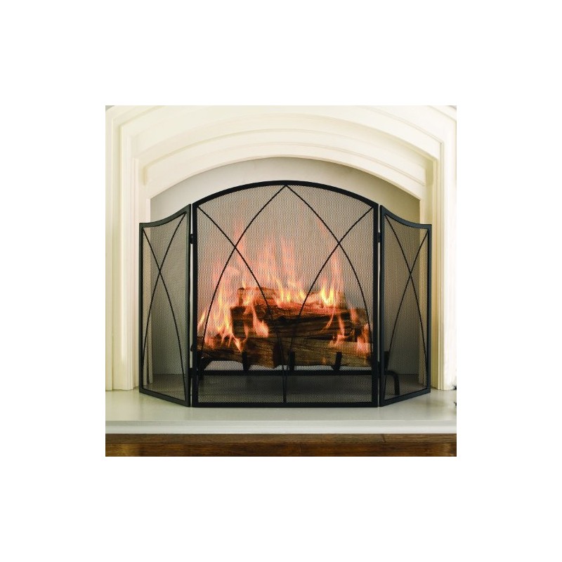 Pleasant Hearth Arched 3-Panel Victorian Gothic Fireplace Screen