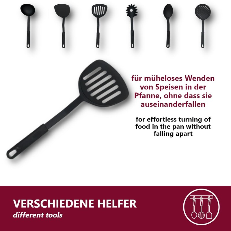 6-piece kitchen utensil set, heat-resistant and easy to clean, practical