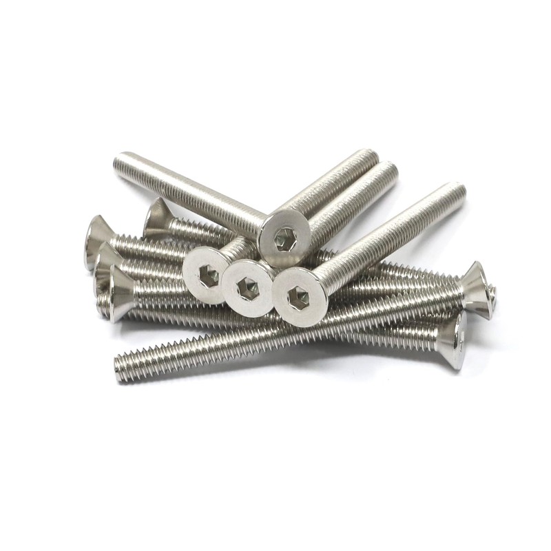 iexcell 10 Pcs 1/4-20 x 3 Stainless Steel 304 Hex