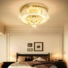 AFQEJG 11.8" Gold Modern Crystal Chandeliers for Dining Room LED