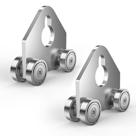 EASGIU 4 Wheel Trolley Assembly Roller Trolley - Use with 1-5/8" Wide and All 1-5/8" or Taller Strut Channel (Silver-2 Pack)