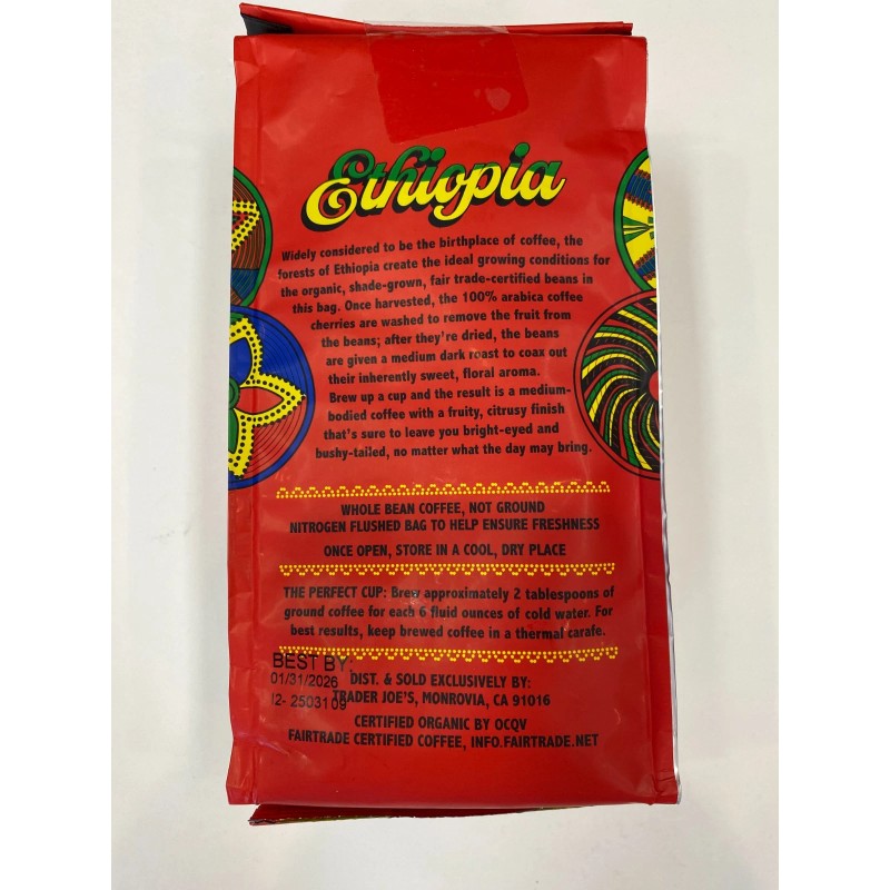 Trader Joe's Organic Fair Trade Shade Grown Ethiopian Coffee 13