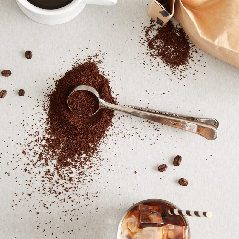 RSVP International Coffee Scoop Collection, 1-1/2 Tablespoon, Clip, Stainless Steel