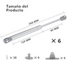 Pistón Elevable de Gas Amortiguador 100 N, Bisagras para Puertas