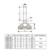 KATSU 4 Pack Adjustable Leveling Feet M10 x 80mm Thread