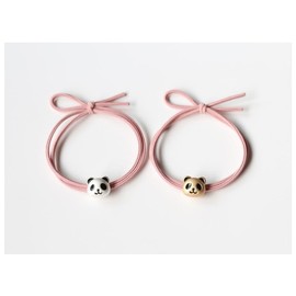 Moeruruya Panda Cute Hair Ornaments Set of 4 Elastic Muscles for Children and Adults Hair Elastic Elastic Hair Elastic Hair Bundled Hair Styling Pink Hardware Included Hair Accessories