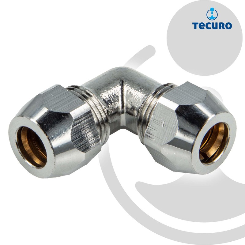 tecuro Crimp Fitting Angle 90° for Diameter 10 mm Copper