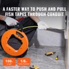 Happybuy 100 ft Fiberglass Fish Tape – Flexible, Non-Conductive Wire