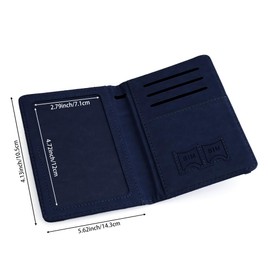 Passport Holder for Travel, Passport Holde Passport Cover Wallet Travel Passport Holders Must Haves for Women Men, PU Leather Passport Book Card Holder Case,Travelling Essentials, Deep Blue