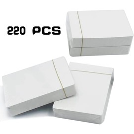 Blank Cards 220 Pcs 3.5 x 2.5 inch Make Own Cards of DIY Game Blank Cards White Design Playing Learning Note Cards Postcards for Invitations Valentine Wedding Christmas Gift Painting Custom Cards