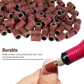 Sofibands Brown Sanding Bands Nail Drill Bits File Manicure - 100 pcs - Coarse