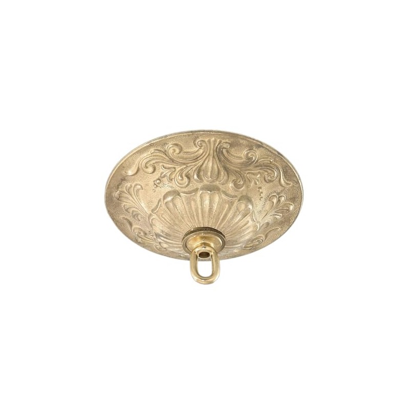 B&P Lamp® Heavy, Antique Style Cast Brass Ceiling Light Canopy
