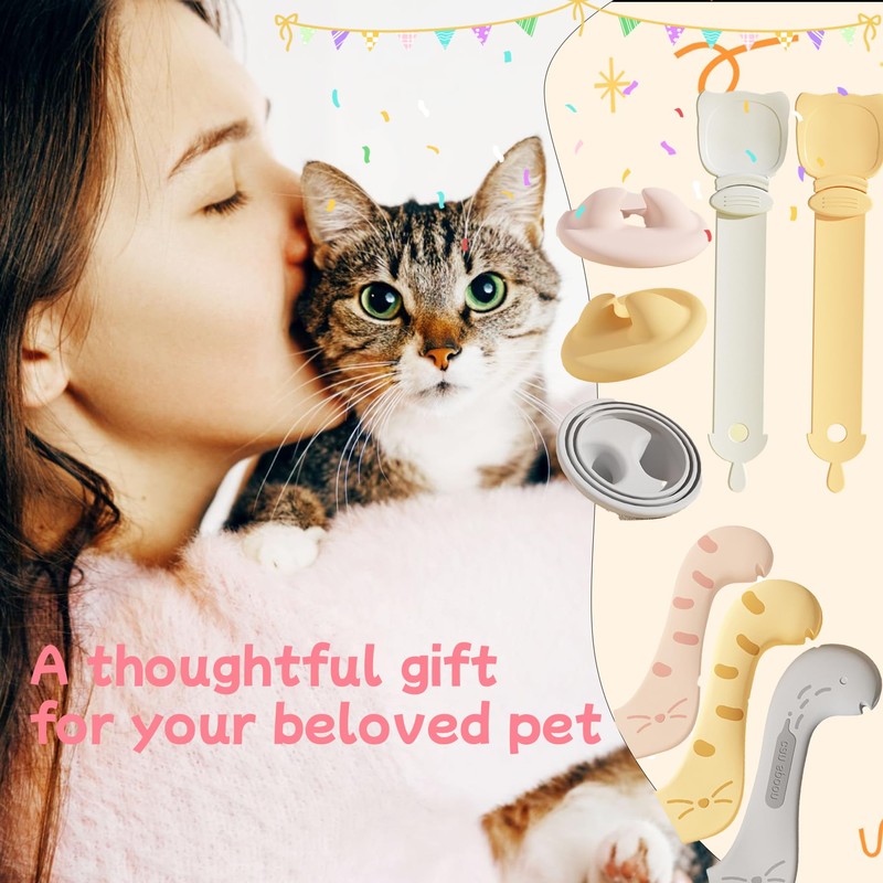 bobknow 8pcs Pet Food Suppliers Can Set, 6pcs Cat Can