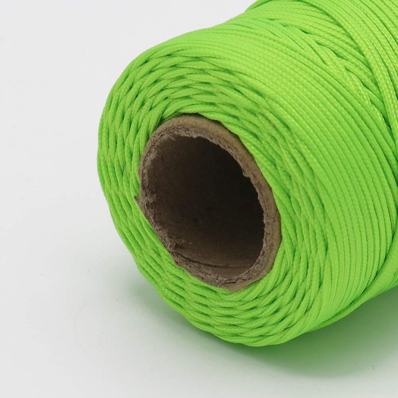 Green 328 Feet Mason Line, Braided Brick Line for Building,