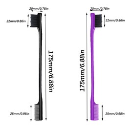 Hair Edge Brush, Pack of 2 Hair Edge Brush, Double-Sided Control Hair Brushes, Comb, Hair Brush, Comb Combo Pack