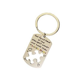 Autism Mom Keychain, Autism Awareness Products Keychain Toys Charm Puzzle Piece Autism Jewelry for Mother Birthday Christmas Gifts