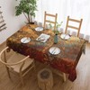 DANSICUINI Brown Rust Metal Rectangle Tablecloth Gold Rusty Table Cloth