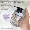 Glass Hand Foaming Soap Dispensers with Silver Pump Refillable Hand