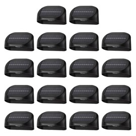 LUMLLSAJI Solar Fence Lights Outdoor, 18 Pack RGB Colors Warm White Cool White Solar Deck Lights Waterproof Fence Light for Outside Stairs Backyard Patio Pool Railing