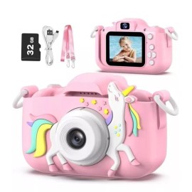 Goopow Kids Camera Toys for 3-8 Year Old 32GB Unicorn Digital Video Camcorder -