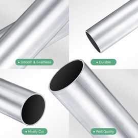 M METERXITY 1-Pack 100mm 6063 Aluminum Round Tube, 35mm ID 38mm OD Seamless Aluminum Tubing for Construction/Machining/DIY Crafting, Metal Straight Pipe [1.38"x1.5"x4"]