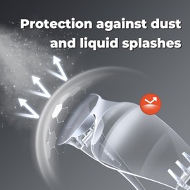 Mustbau Transparent Safety Glasses, Pack of 6, ANSI, AUS, CE, UV380 Certification, Eye Protection Glasses, Safety Glasses, Laboratory Glasses, Transparent Anti-Fog Lenses