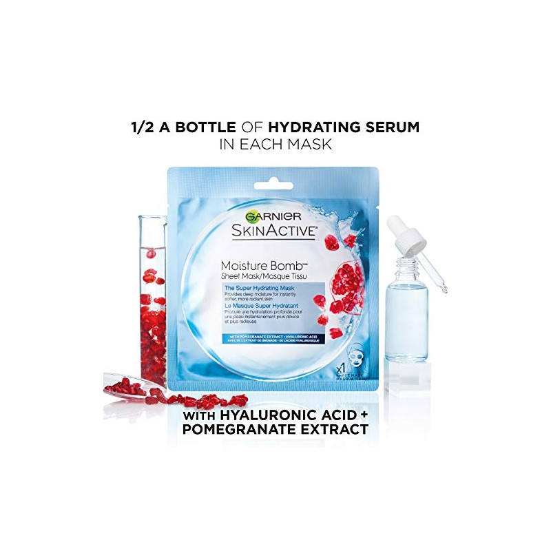 Garnier SkinActive Super Hydrating Sheet Mask, Hydrating, 1.08 Ounce