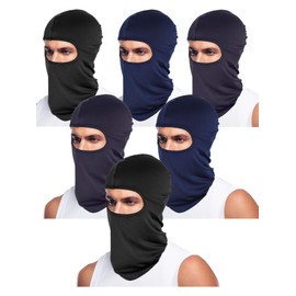 Tatuo 6 Pieces UV Sun Protection Balaclava Full Face Mask Winter Windproof Ski Mask for Outdoor Motorcycle Cycling