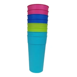 Boris 5 Vasos De Colores 730ml Plástico Económicos Mayoreo