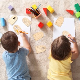 Garneck 36pcs Mini Wooden Fairy Door, Fairy Garden Doors Elf Doors Unpainted Fairy Doors to Paint for Painting Souvenirs Craft Projects Christmas Gifts