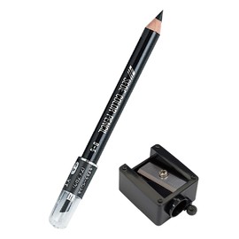 Eyebrow Pencil, Color Pencil, B5, Black Sharpener Set (Pencil, Hard, Eyebrow Pencil, Yizumi, Black, Brush Included), Meiko Cosmetics