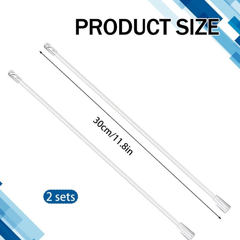 2PCS Blind Wand Curtain Pull Rods 17 Inch Blind Wand