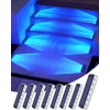 DetarZinLED Blue Solar Lights for Outside,8 Pack Solar Deck Lights