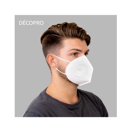 Disposable Face Masks, Pack of 50, Mouth and Nose Safety Protection, 5-Layer Filter Barrier/Manufactured for and Sold Exclusively by DecoPro