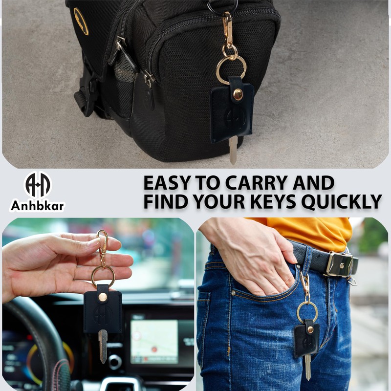 ANHBKAR Leather Keys Sleeve for Broken Car Key Loop Replacement