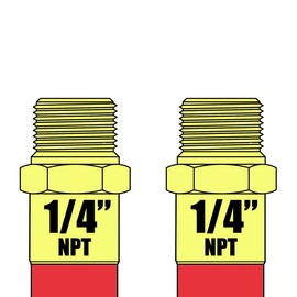 Reelcraft S601013-25 Low Pressure Air/Water Hose Assembly, 3/8" x 25', 300 Psi, 1/4" x 1/4 NPTF(M), 0.6 OD, PVC Nylon