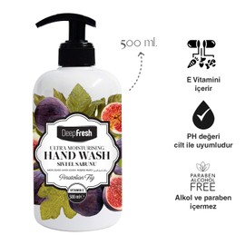 Deep Fresh; Ultra Moisturizing Hand Soap with Pump Dispenser, Moisturizing Hand Wash, All Natural, Alcohol Free 16 Oz | Garden Series (Anatolian Fig)