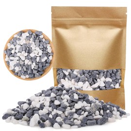 Dncvb Decorative Stones, White, 900 g, Decorative Stones for Vases, Decorative Stones for Flower Pots, Small Decorative Stones, Decorative Stones for Succulents, Aquarium, Flower Pot, Home and Garden