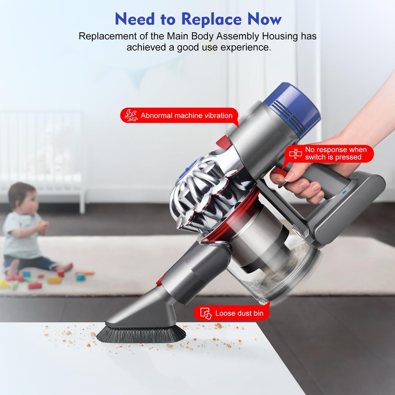 Main Body Assembly Housing Replacement for Dyson V7 SV11 Absolute