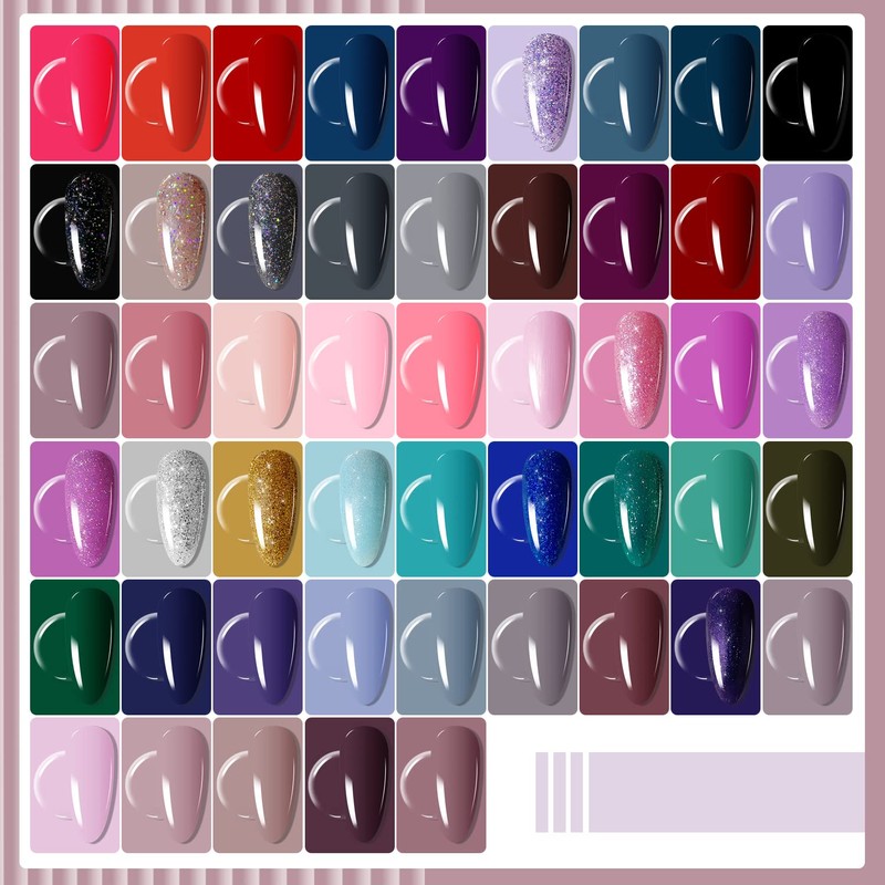 JODSONE Gel Nail Polish Starter Set 100 Pieces Multi-color Gel