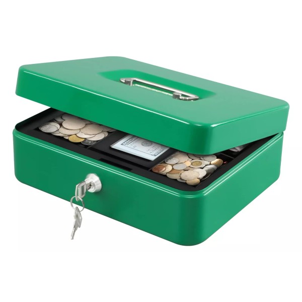 KYODOLED Large Lock Box with Money Tray,Storage Cash Box with