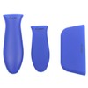 Silicone Hot Handle Holders 3-Pack Mix (Blue)