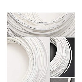 PureSec White 1/4" RO Tubing at 70°F-120PSI to 150°F-60PSI 1/4" Flexible water pipes 1/4-inch Plastic NSF Certified CCK Tubing15 Feet)