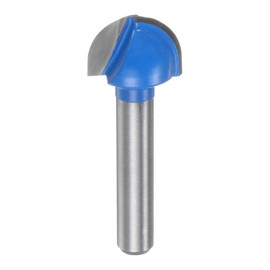 sourcing map Router Bit Core Box 1/4 Shank 5/8 Inch Cutting Dia. Round Nose Router Bit 2 Flutes Carbide Cove Box Cutter for Carpentry Woodworking Milling Cutter Tool