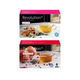 Nakato Revolution Tea Bag Set of 2 [Milky Oolong (Rhubarb & Rose Flower) 0.8 oz (2 g) x 16 Bags] [White Tea (Pomegranate & Safflower) 0.5 oz (1.5 g) x 16 Bags] Oolong Tea White Tea Flavor Tea
