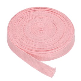 PATIKIL Cotton Webbing Tape, 15 mm x 9 m, Bias Tape, Cotton Seam Tape, Twill Tape, Hemming Tape, Fabric Tape, Woven Tape for Sewing for DIY Crafts, Knitting Packaging, Light Pink