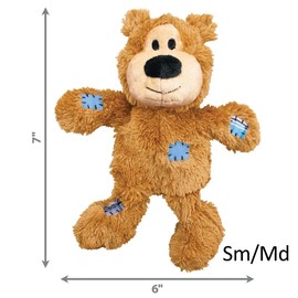 Dog Toys Wild Knotted Rope Skeleton Bear Squeaker Soft Choose Size Colors Vary (Small - Medium)