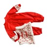 Chinese New Year Baby Romper Cotton Vintage Coil Buckle Festive