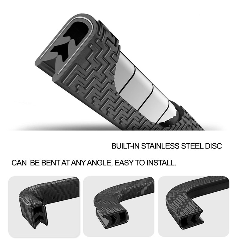 Car Door Edge Guards Black, 32.8Ft(10M) Car Door Edge Protector