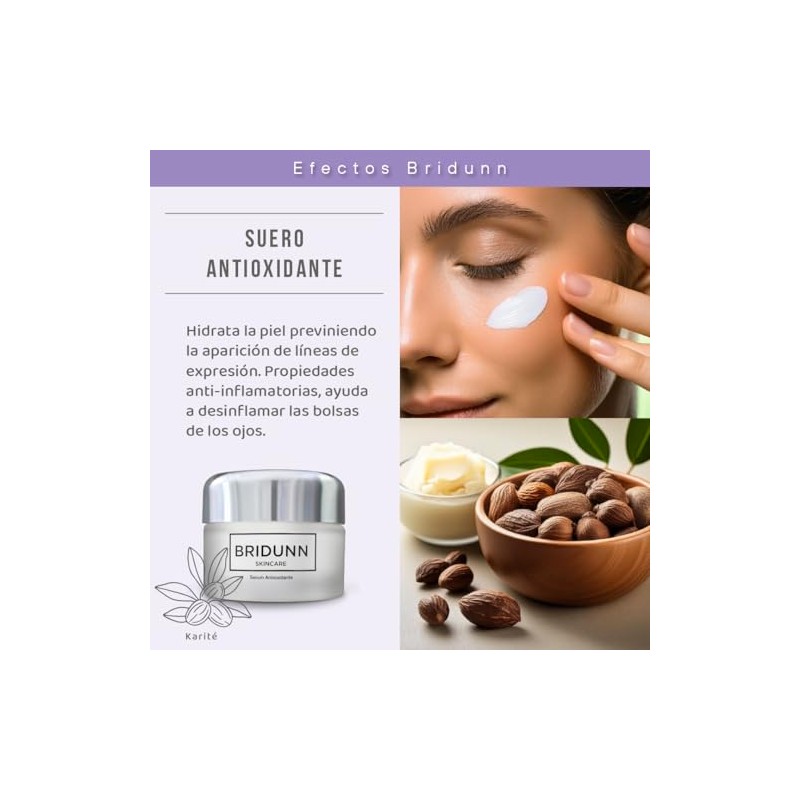 Suero Facial Antioxidante BRIDUNN SKINCARE Combate y previene el envejecimiento